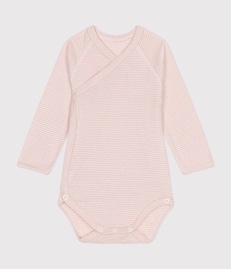 Overslagbody Streepjes - Blush - Petit Bateau