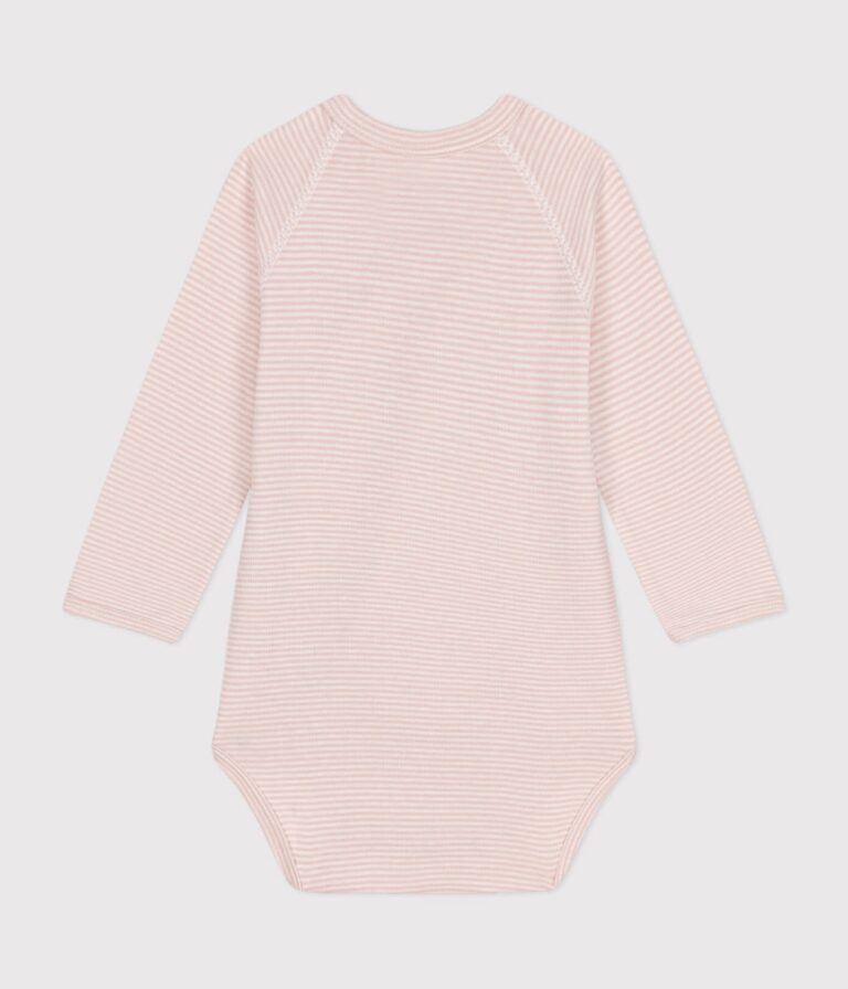 Overslagbody Streepjes - Blush - Petit Bateau Overslagbody Streepjes - Blush - Petit Bateau