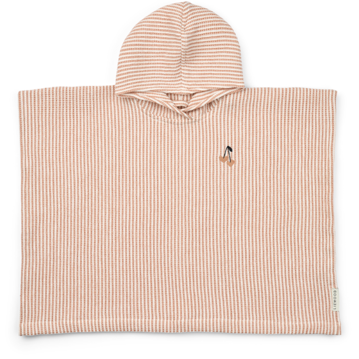Paco Poncho Embroidery - Stripe Tuscany rose / Creme de la creme - Liewood