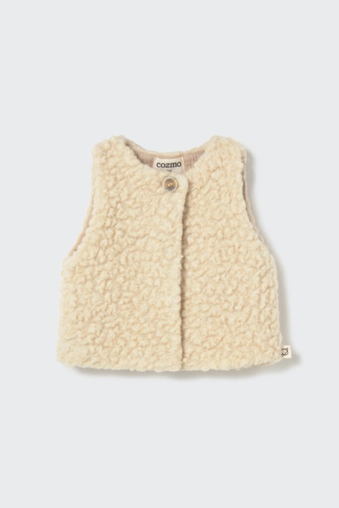 Parma Knit Vest - Ivory - My Little Cozmo
