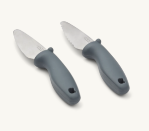 Perry Cutting Knife Set - Whale Blue - Liewood