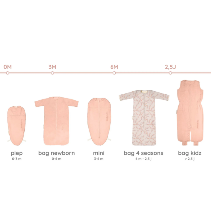Peuterslaapzak >2,5J - Teddy Peach - Puckababy Peuterslaapzak >2,5J - Teddy Peach - Puckababy