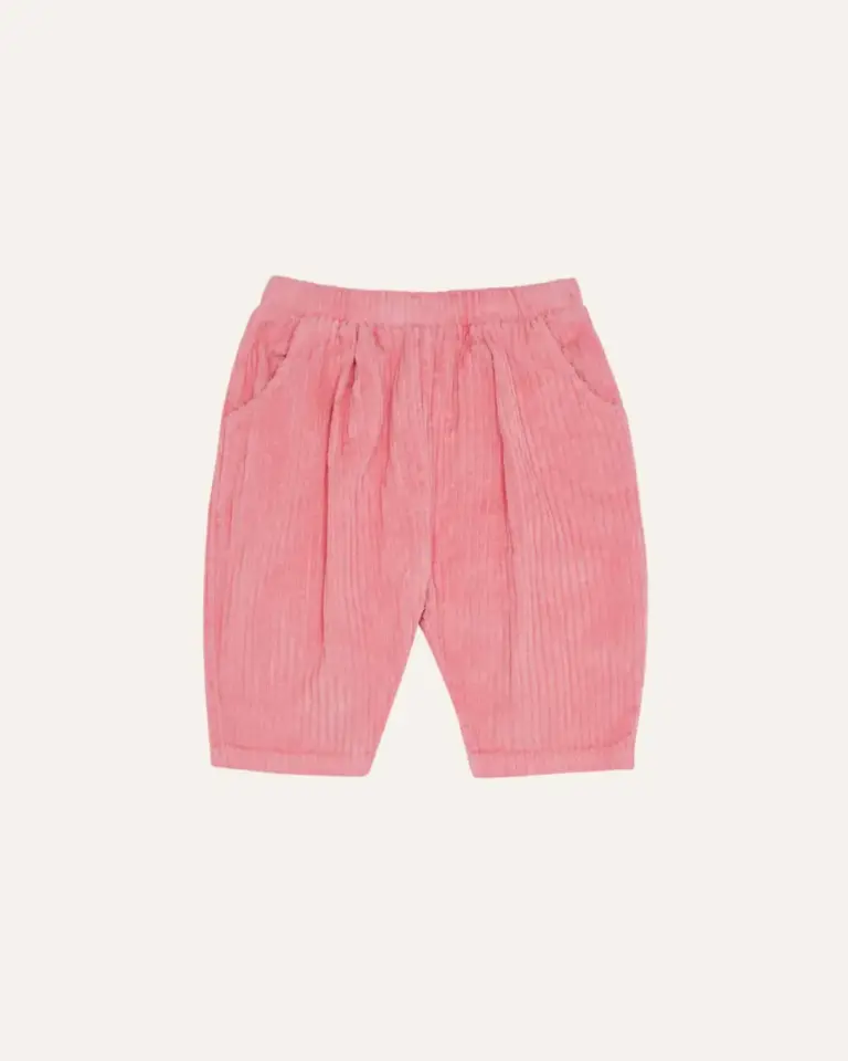 Pink Corduroy Baby Trousers - Pink - The Campamento