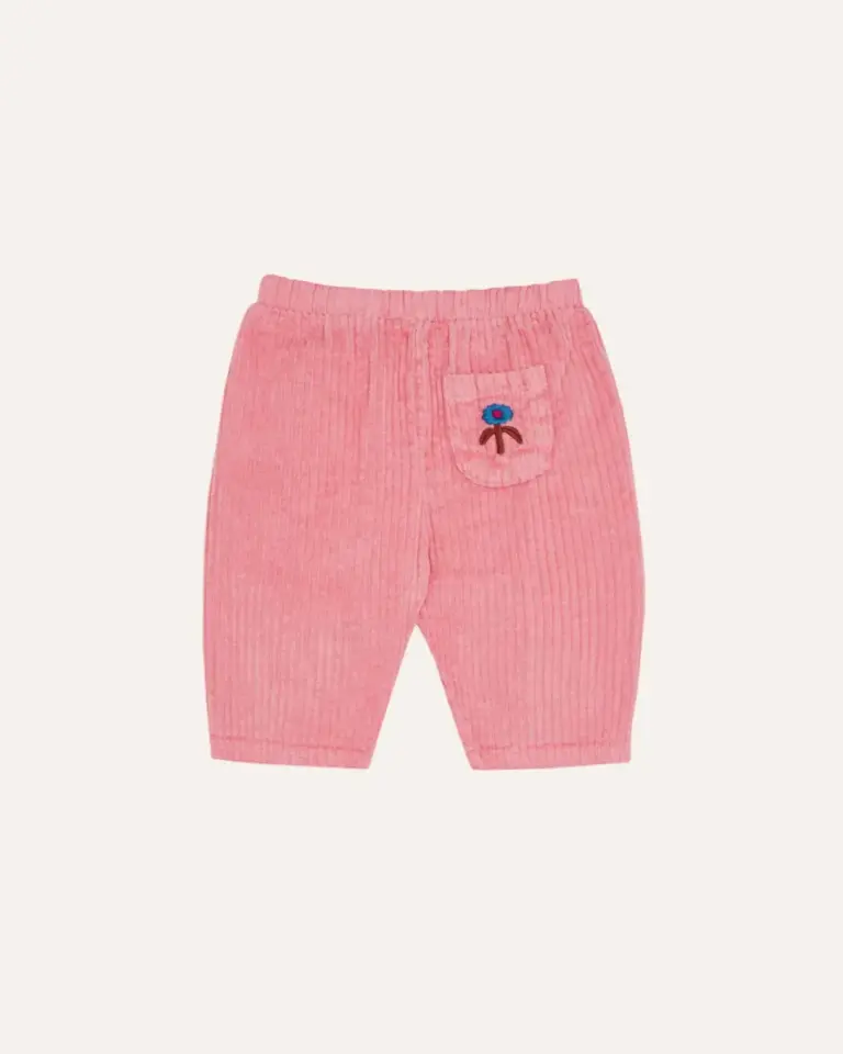 Pink Corduroy Baby Trousers - Pink - The Campamento
