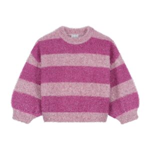 Pink Glitter Stripe Sweater - Daily Brat
