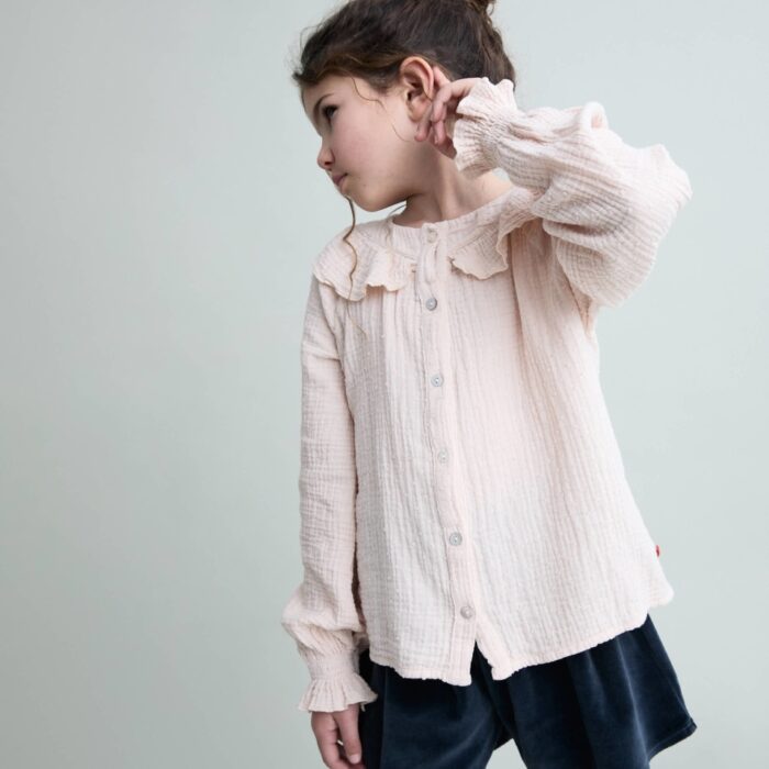 Plumeti Blouse - Cream Pink - Buho