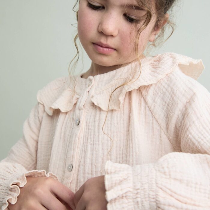 Plumeti Blouse - Cream Pink - Buho