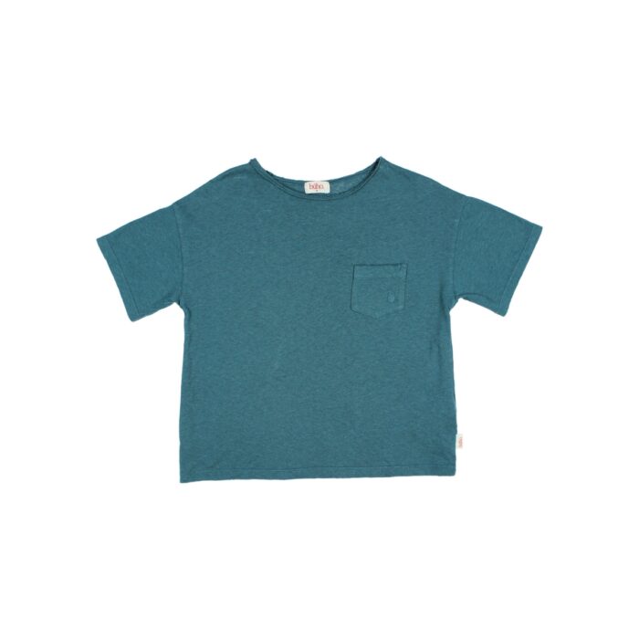 Pocket Linen T-Shirt - Green Lake - Buho