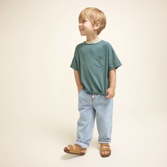 Pocket Linen T-Shirt - Green Lake - Buho