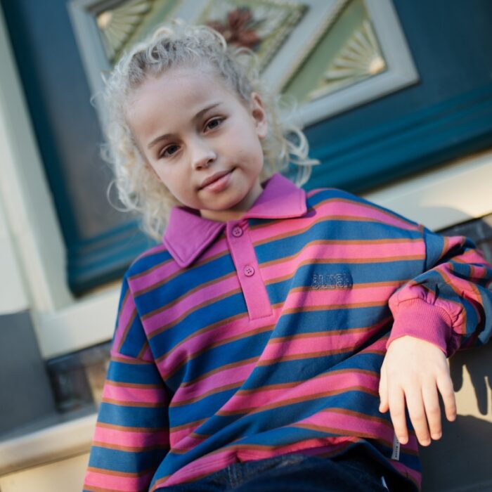 Polo Sweater - Stripe − Petit Blush