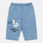 Pom pom dog baby denim pants - Blue - Weekend House Kids