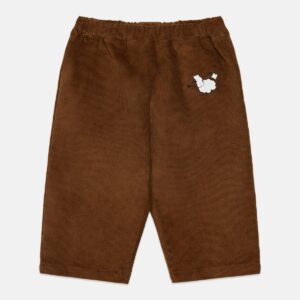 Pom pom dog corduroy baby pants - Brown - Weekend House Kids