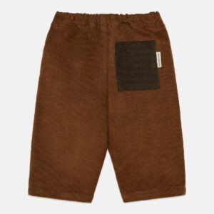Pom pom dog corduroy baby pants - Brown - Weekend House Kids