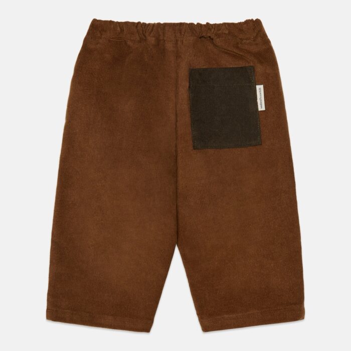 Pom pom dog corduroy baby pants - Brown - Weekend House Kids