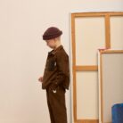 Pom pom dog corduroy pants - Brown - Weekend House Kids