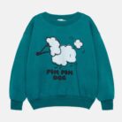Pom pom dog sweatshirt - Green forest - Weekend House Kids