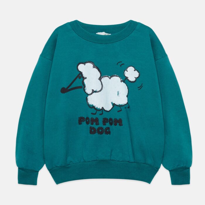Pom pom dog sweatshirt - Green forest - Weekend House Kids Pom pom dog sweatshirt - Green forest - Weekend House Kids