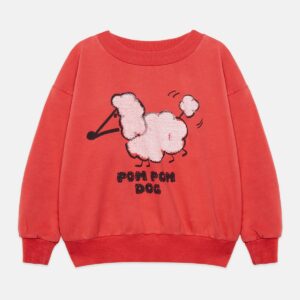 Pom pom dog sweatshirt - Red - Weekend House Kids