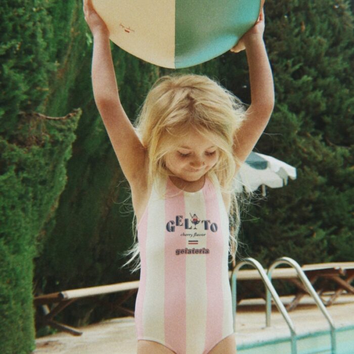 Pomia Swimsuit - Candy Rose Stripe - Konges Slojd Pomia Swimsuit - Candy Rose Stripe - Konges Slojd