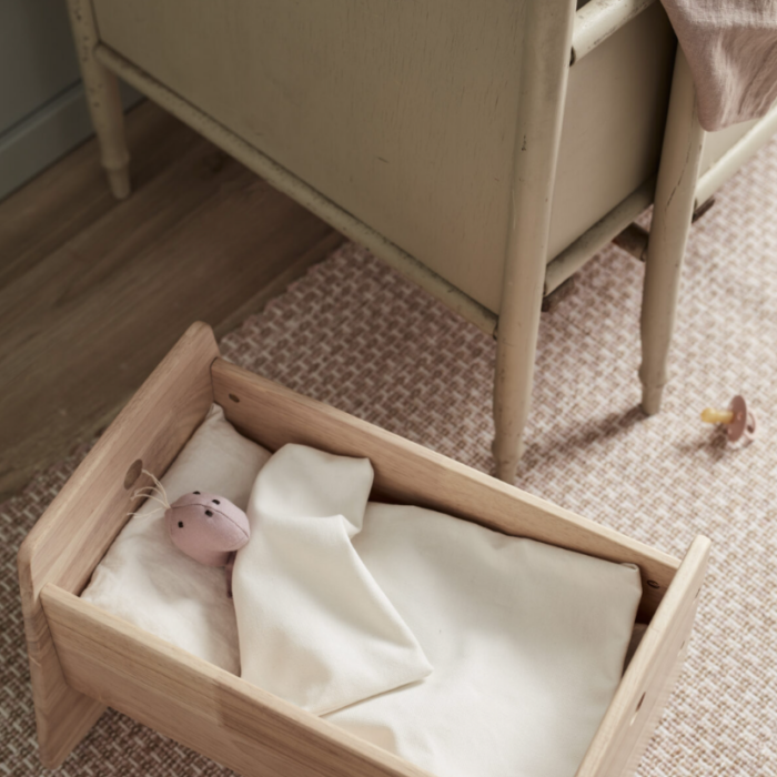 Poppenwieg Nature inclusief bedset - Kid's Concept