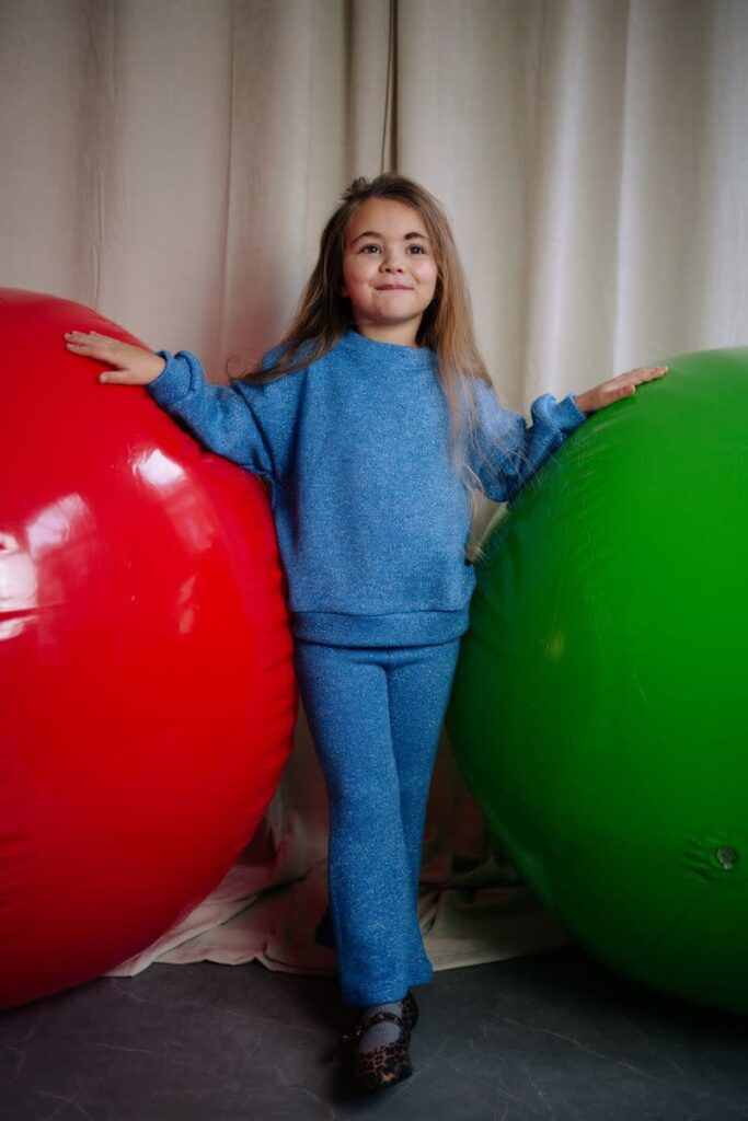 Poppy Glitter Pants Glorious Blue - Daily Brat Poppy Glitter Pants Glorious Blue - Daily Brat