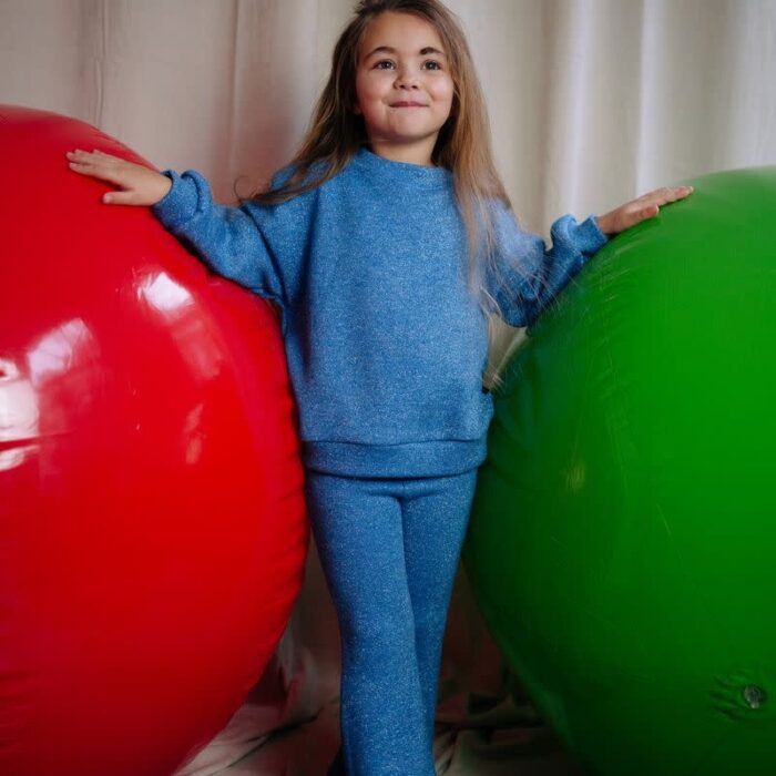Poppy Glitter Pants Glorious Blue - Daily Brat Poppy Glitter Pants Glorious Blue - Daily Brat