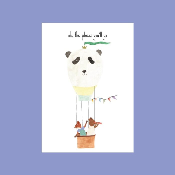 Postkaart - Oh the places you'll go - Studio Bertha