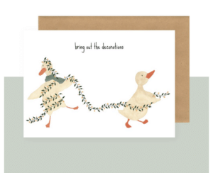 Postkaart - Bring out the decorations - Studio Bertha