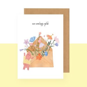 Postkaart - Een Envelopje Geluk - Studio Bertha