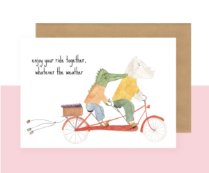 Postkaart - Enjoy your ride together, whatever the weather - Studio Bertha
