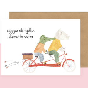 Postkaart - Enjoy your ride together, whatever the weather - Studio Bertha