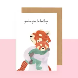 Postkaart - Grandma gives the best hugs - Studio Bertha