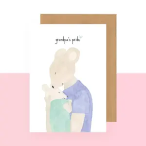 Postkaart - Grandpa's pride - Studio Bertha