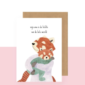 Postkaart - Mijn oma is de liefste van de hele wereld - Studio Bertha