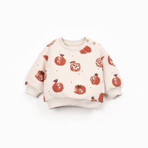 Printed Fleece Sweater - Pomegranate - Play Up
