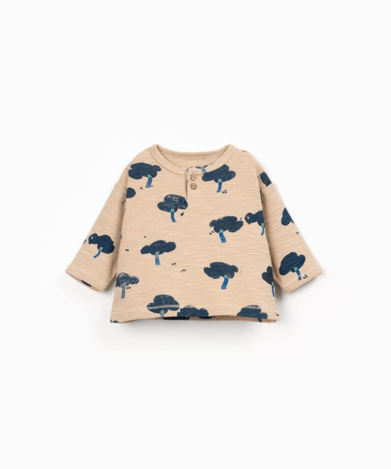 Printed Rib Flamé Ls T-Shirt - Skein - Play Up