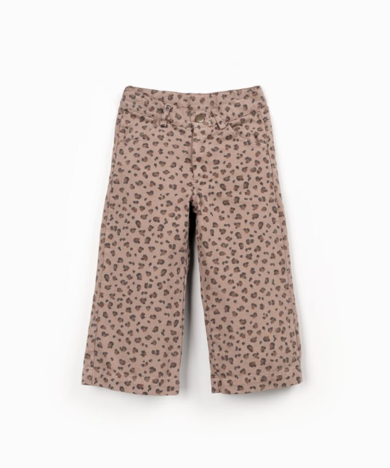 Printed Twill Trousers - Drawing - Play Up