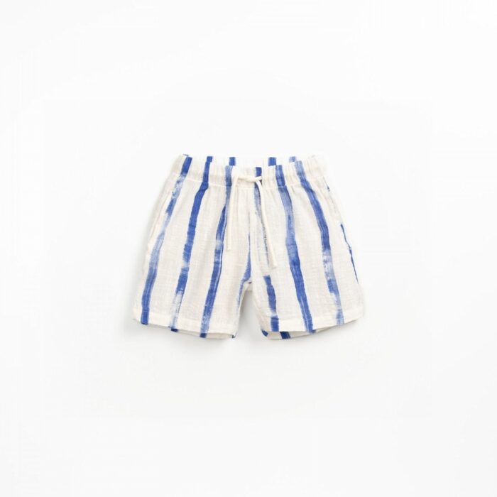 Printed Woven Shorts - Blue Stripes - Play Up