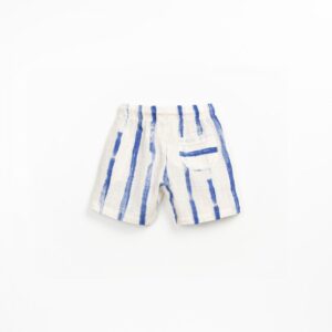 Printed Woven Shorts - Blue Stripes - Play Up Printed Woven Shorts - Blue Stripes - Play Up
