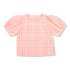 Puff Sleeve Blouse - Pink / Neon Orange - Petit Blush