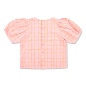 Puff Sleeve Blouse - Pink / Neon Orange - Petit Blush
