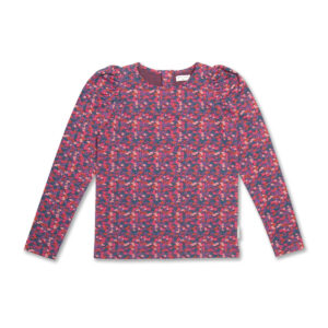 Puff Sleeve Top − Blossom Plum AOP - Petit Blush