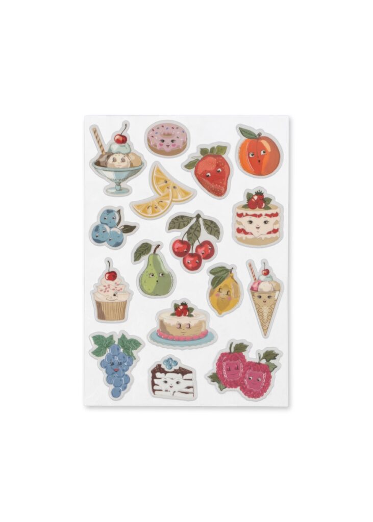 Puffy Stickers - Fruity - Konges Slojd Puffy Stickers - Fruity - Konges Slojd