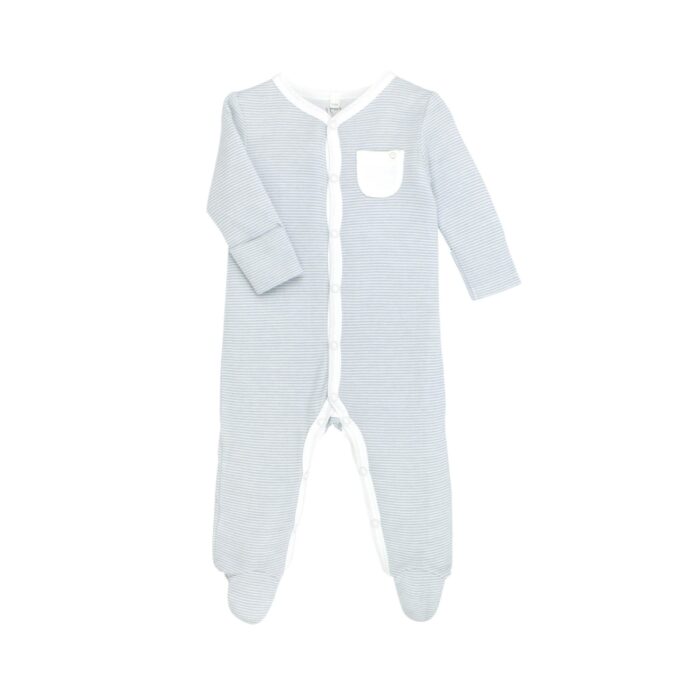 Pyjama Drukknoopjes - Blue Stripes - Mori Pyjama Drukknoopjes - Blue Stripes - Mori