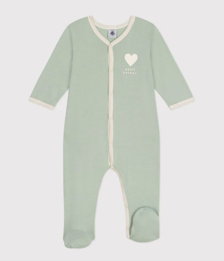 Pyjama Hartje - Groen - Petit Bateau