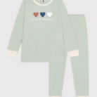 Pyjama uit 2 stuks - Hartjes Groen - Petit Bateau