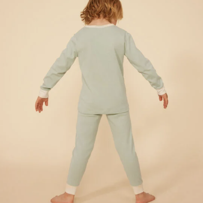 Pyjama uit 2 stuks - Hartjes Groen - Petit Bateau