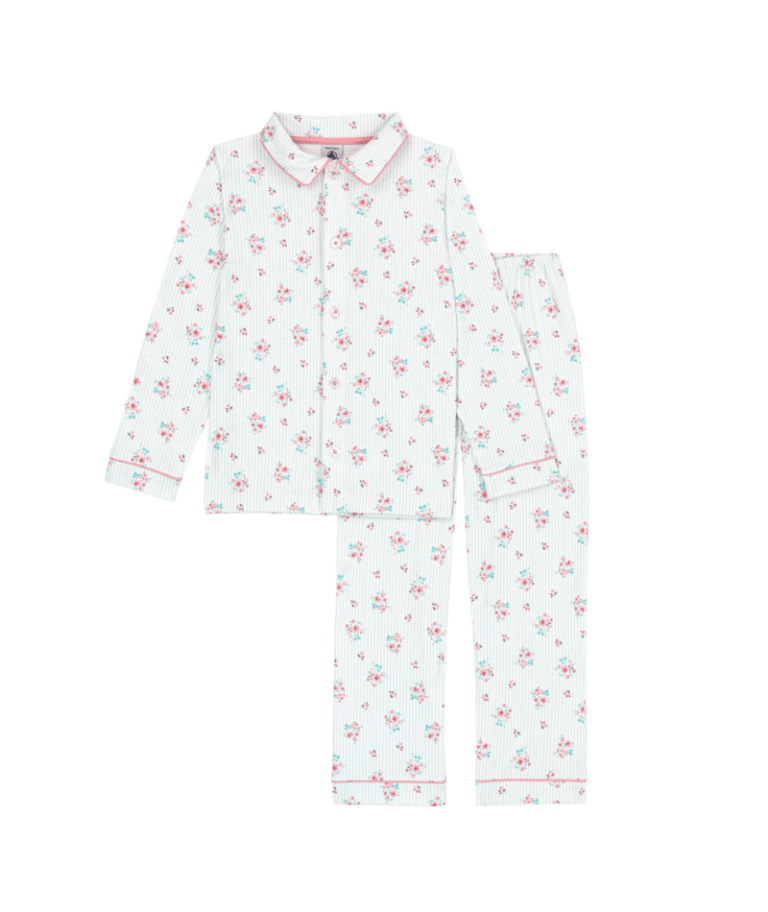 Pyjama uit 2 stuks Lange Mouwen - Bloemetjes - Petit Bateau