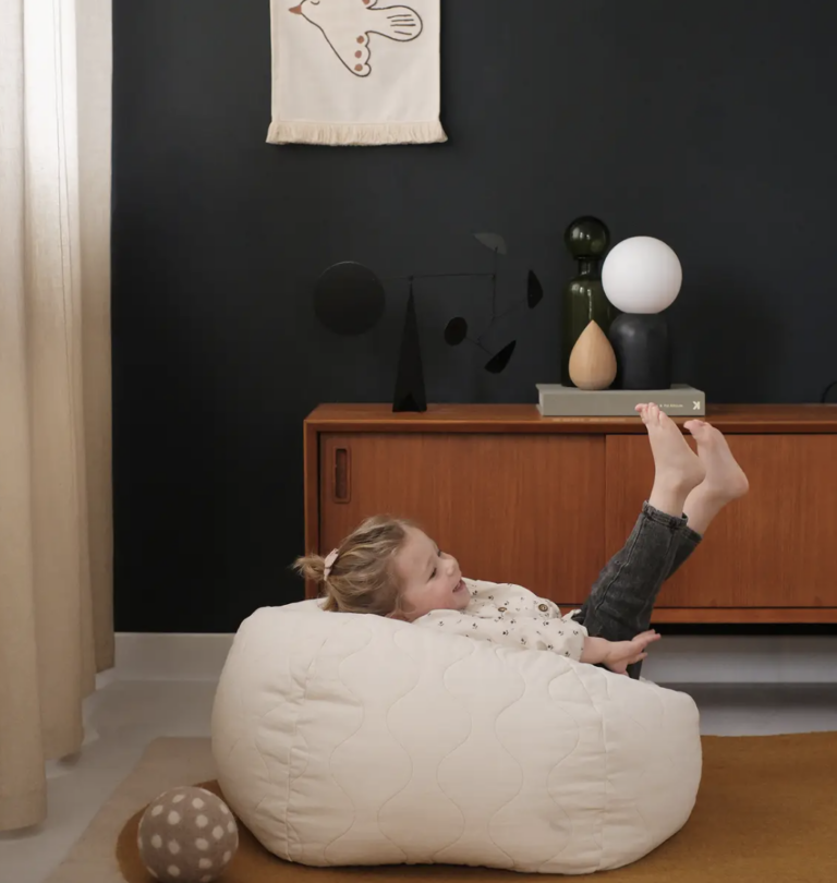 Quilted Beanbag - Natural - Nobodinoz