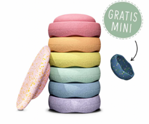 Rainbow Set met Balance Board - Pastel - Gratis Mini - Stapelstein